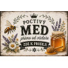 Cedule pro prodej medu – Poctivý med s korunou