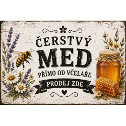 Cedule pro prodej medu – Čerstvý med od včelaře
