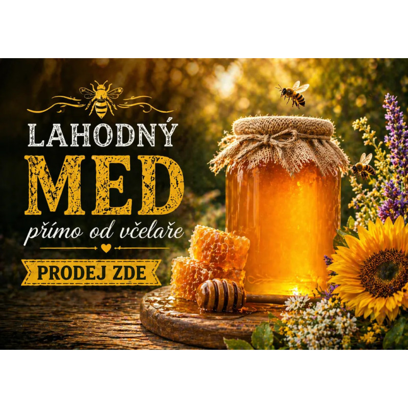 Cedule pro prodej medu – Lahodný med od včelaře