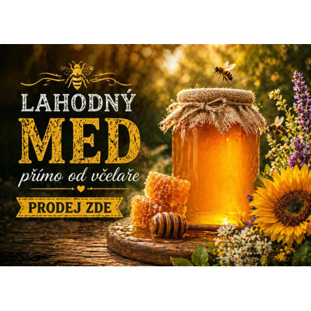 Cedule pro prodej medu – Lahodný med od včelaře