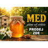Cedule pro prodej medu – Med od včelaře zahradní styl