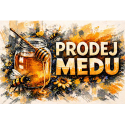 Cedule pro prodej medu – Prodej medu malířská kompozice