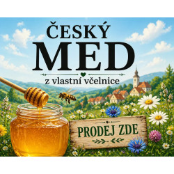 Cedule pro prodej medu – Český med z vlastní včelnice