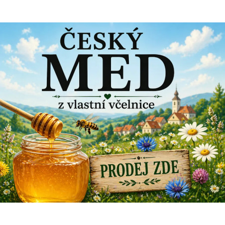 Cedule pro prodej medu – Český med z vlastní včelnice