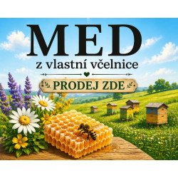 Cedule pro prodej medu – Med z vlastní včelnice louka