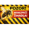 Cedule Pozor, včely – Nebezpečí žihadla