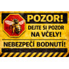Cedule Pozor, včely – Výstraha na bodnutí