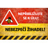 Cedule Pozor, včely – Nepřibližujte se k úlu výstraha