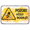 Cedule Pozor, včely – Akvarelové včely bodají