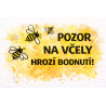Cedule Pozor, včely – Akvarelové nebezpečí bodnutí