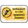 Cedule Pozor, včely – Nepřibližujte se k úlu akvarel