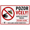 ⚠️ Cedule Pozor včely – Zůstaňte klidní