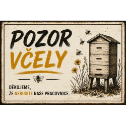 ⚠️ Cedule Pozor včely – Nerušte naše pracovnice