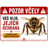 ⚠️ Cedule Pozor včely – Váš klid, jejich ochrana