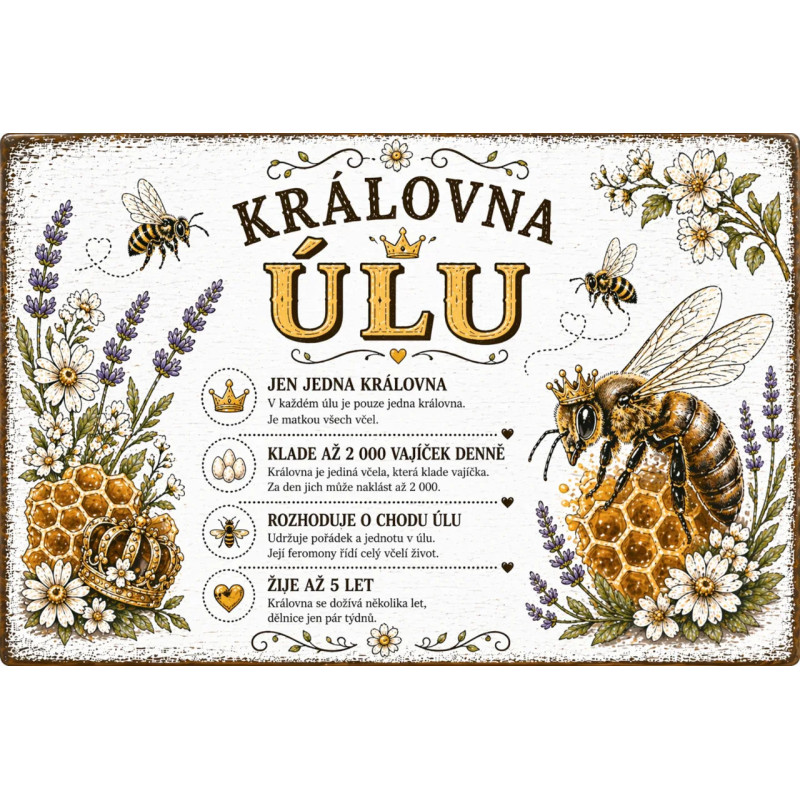 Cedule pro včelaře – Královna úlu