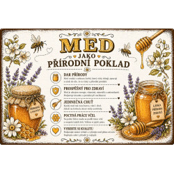Naučná cedule Med jako přírodní poklad