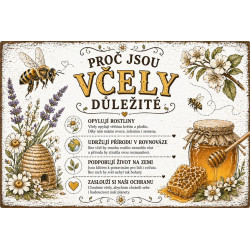 Naučná cedule Proč jsou včely důležité