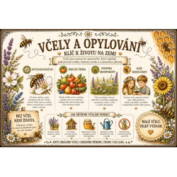 Naučná cedule Včely a opylování – Klíč k životu na Zemi