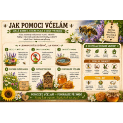 Naučná cedule Jak pomoci včelám – Praktické tipy pro každého