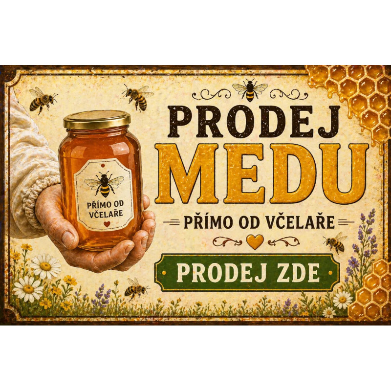 Cedule Prodej medu – Prodej medu přímo od včelaře