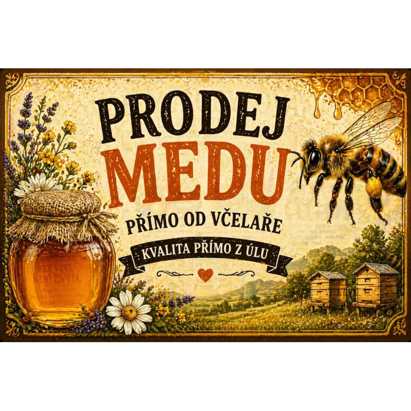 Cedule Prodej medu – Kvalita přímo z úlu