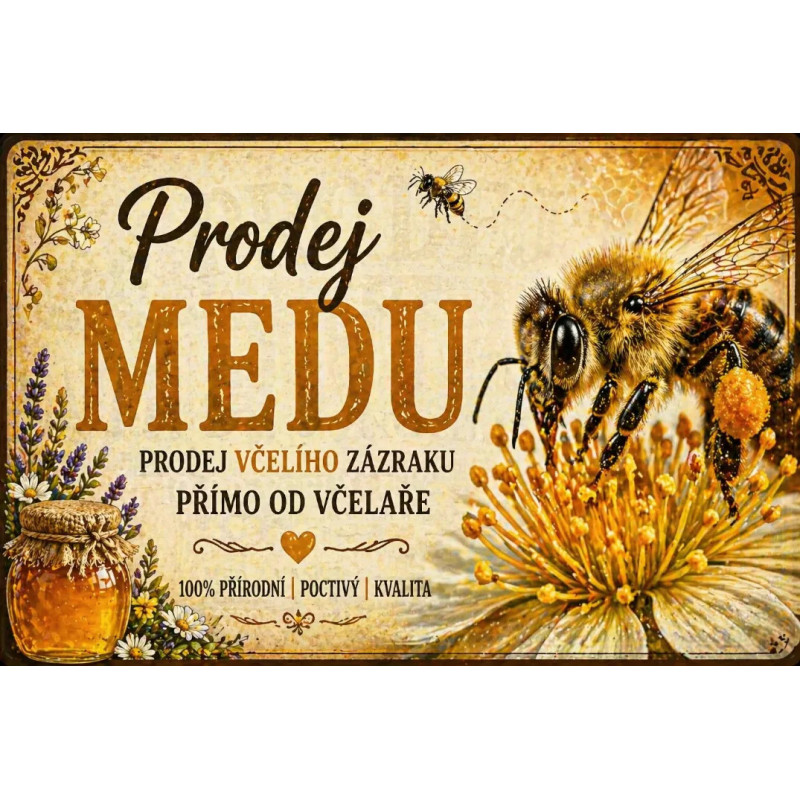 Cedule Prodej medu – Prodej včelího zázraku přímo od včelaře