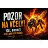 ⚠️ Pozor na včely – včelí bodnutí může být nebezpečné (ohnivý design)