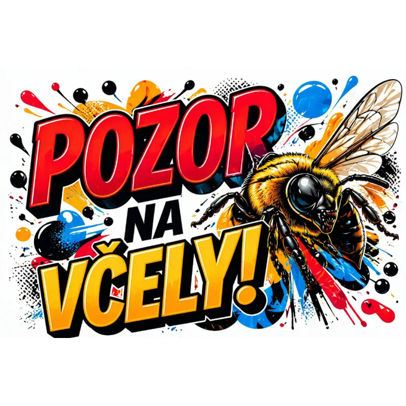 ⚠️ Pozor na včely – moderní barevný graffiti styl