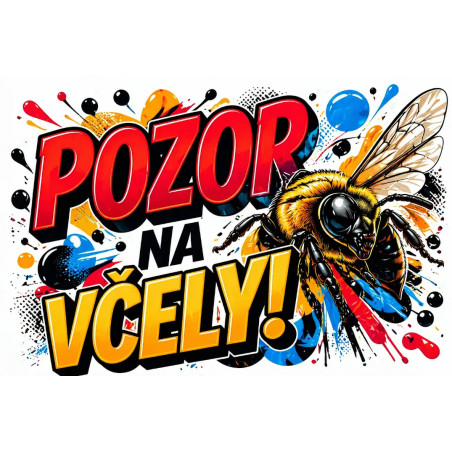 ⚠️ Pozor na včely – moderní barevný graffiti styl