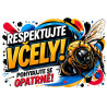 ⚠️ Respektujte včely – pohybujte se opatrně, moderní graffiti styl