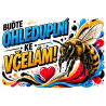 ⚠️ Buďte ohleduplní ke včelám – moderní barevný graffiti styl
