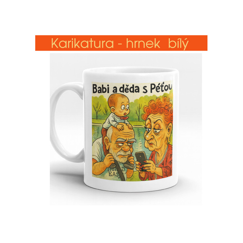 Hrnek bílý - karikatura