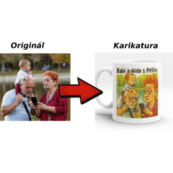 Hrnek bílý - karikatura