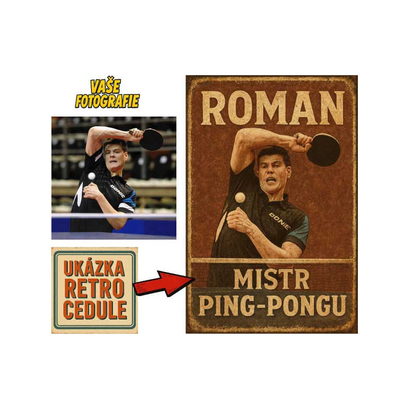 Retro cedule - Stolní tenis