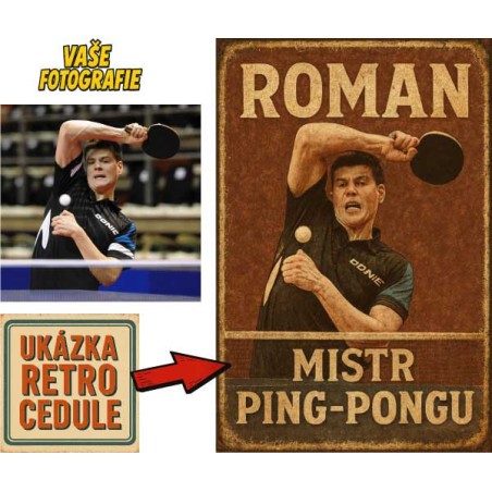 Retro cedule - Stolní tenis
