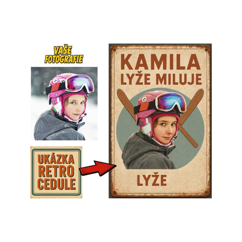 Retro cedule - Lyžování