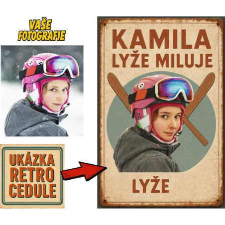 Retro cedule - Lyžování