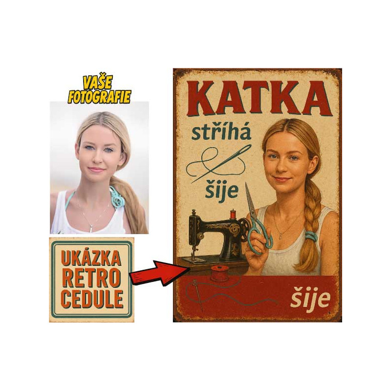 Retro cedule - Šití