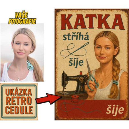 Retro cedule - Šití