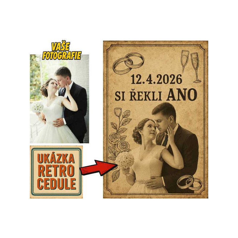 Retro cedule - Svatba