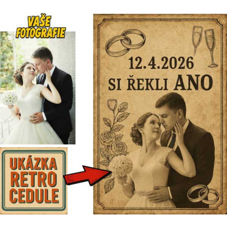 Retro cedule - Svatba