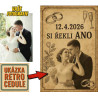 Retro cedule - Svatba