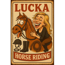 Retro cedule - Jízda na koni