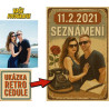 Retro cedule - Výročí seznámení