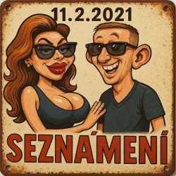 Retro cedule - Výročí seznámení