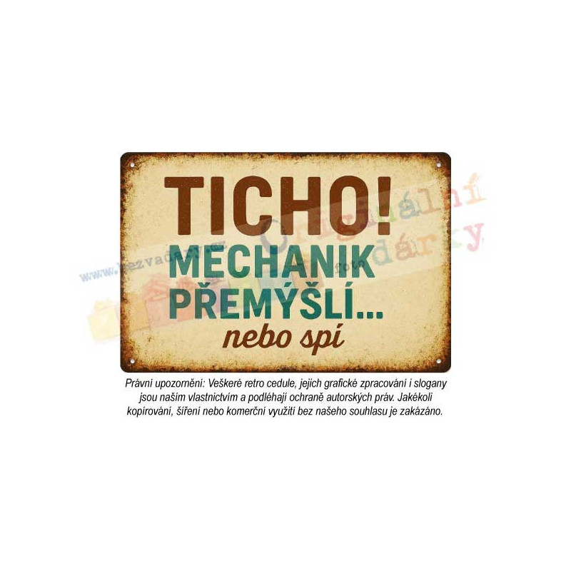 Retro cedule - dílna a garáž