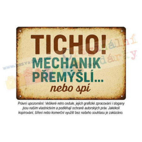 Retro cedule - dílna a garáž