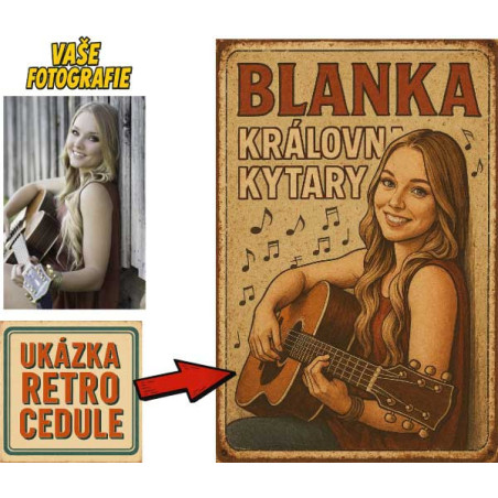 Retro cedule - hra na kytaru