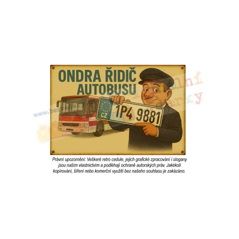 Retro cedule - Autobus