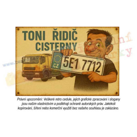 Retro cedule - Cisterna